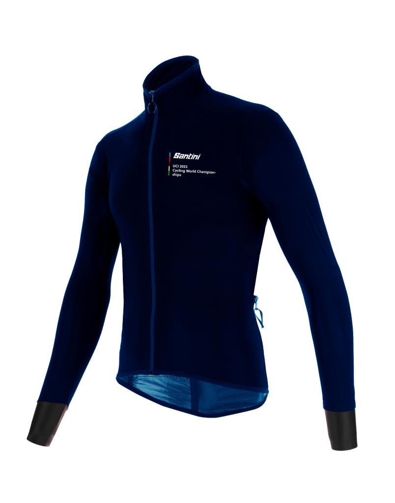 Santini UCI Cycling World Championships City Grid Glasgow Road World Cup Rain Jacket Erkek Yağmurluk Ceket RE52275CITY3WCG
