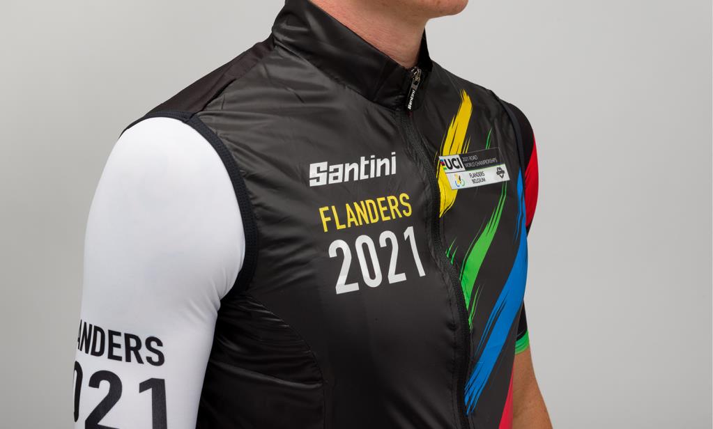 Santini UCI FLANDERS 2021 Unisex Windbreaker Vest EC54575SPLA