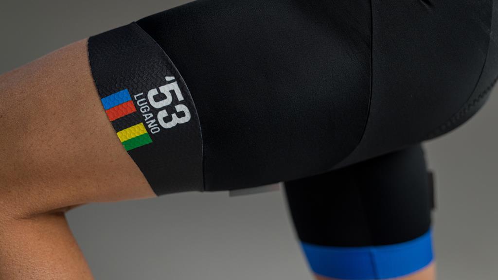 Santini UCI Official Lugano 1953 Road World Championship Özel Seri Erkek Askılı Bisiklet Taytı RE1075GITDAMA - Görsel 4