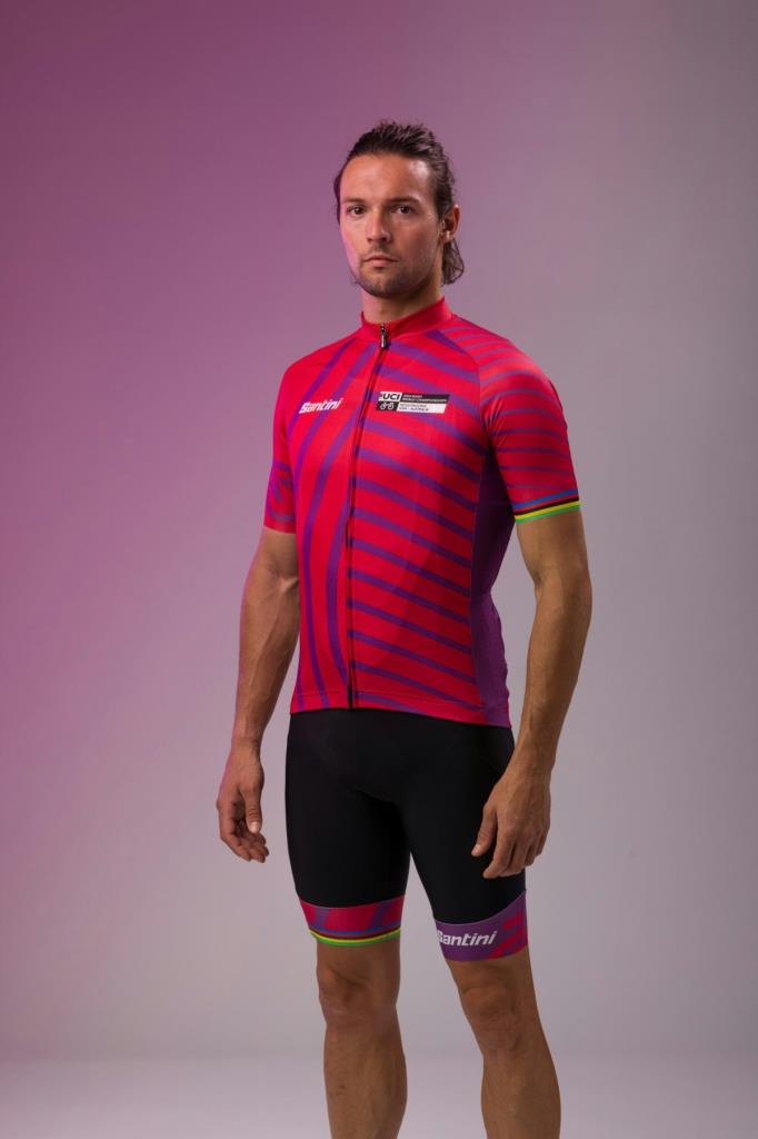 Santini UCI Road World Championships Wollongong Erkek Bisiklet Forması EC94075CKEVOWL1