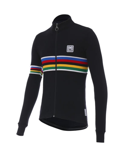 Santini UCI WOOL Plus Size Men's Winter Cycling Jersey RE215075ICONUCI 