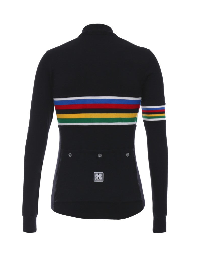 Santini UCI WOOL Büyük Beden Erkek Kışlık Bisiklet Forması RE215075ICONUCI