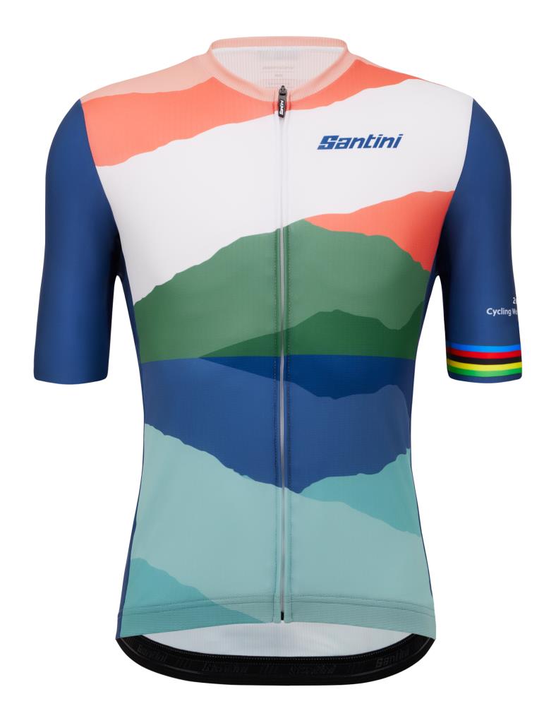 Santini UCI World Championship CloudScape Özel Seri Unisex Bisiklet Forması RE94075CCLOUD3WCG