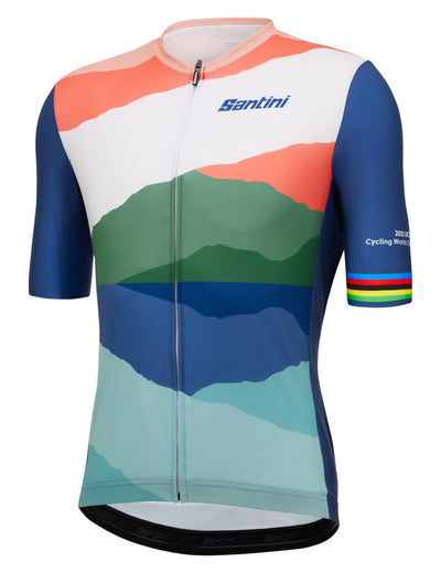 Santini UCI World Championship CloudScape Özel Seri Unisex Bisiklet Forması RE94075CCLOUD3WCG