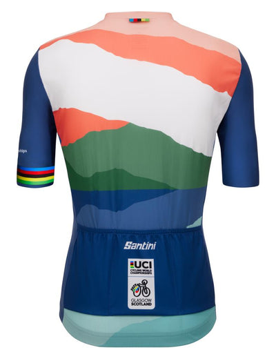 Santini UCI World Championship CloudScape Özel Seri Unisex Bisiklet Forması RE94075CCLOUD3WCG