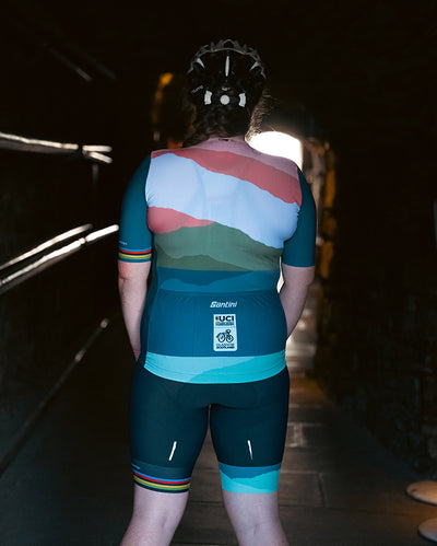 Santini UCI World Championship CloudScape Özel Seri Unisex Bisiklet Forması RE94075CCLOUD3WCG