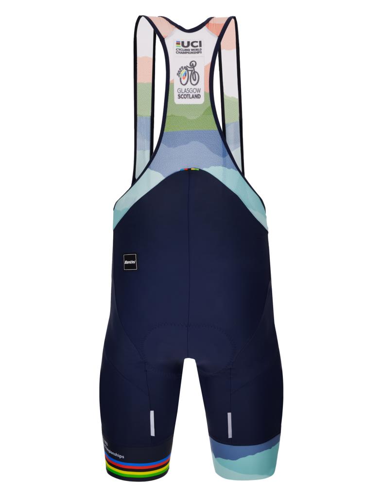 Santini UCI World Cycling Championship Cloudscape Askılı Unisex Bisiklet Taytı RE1075FBCLOUD3WCG - Görsel 3