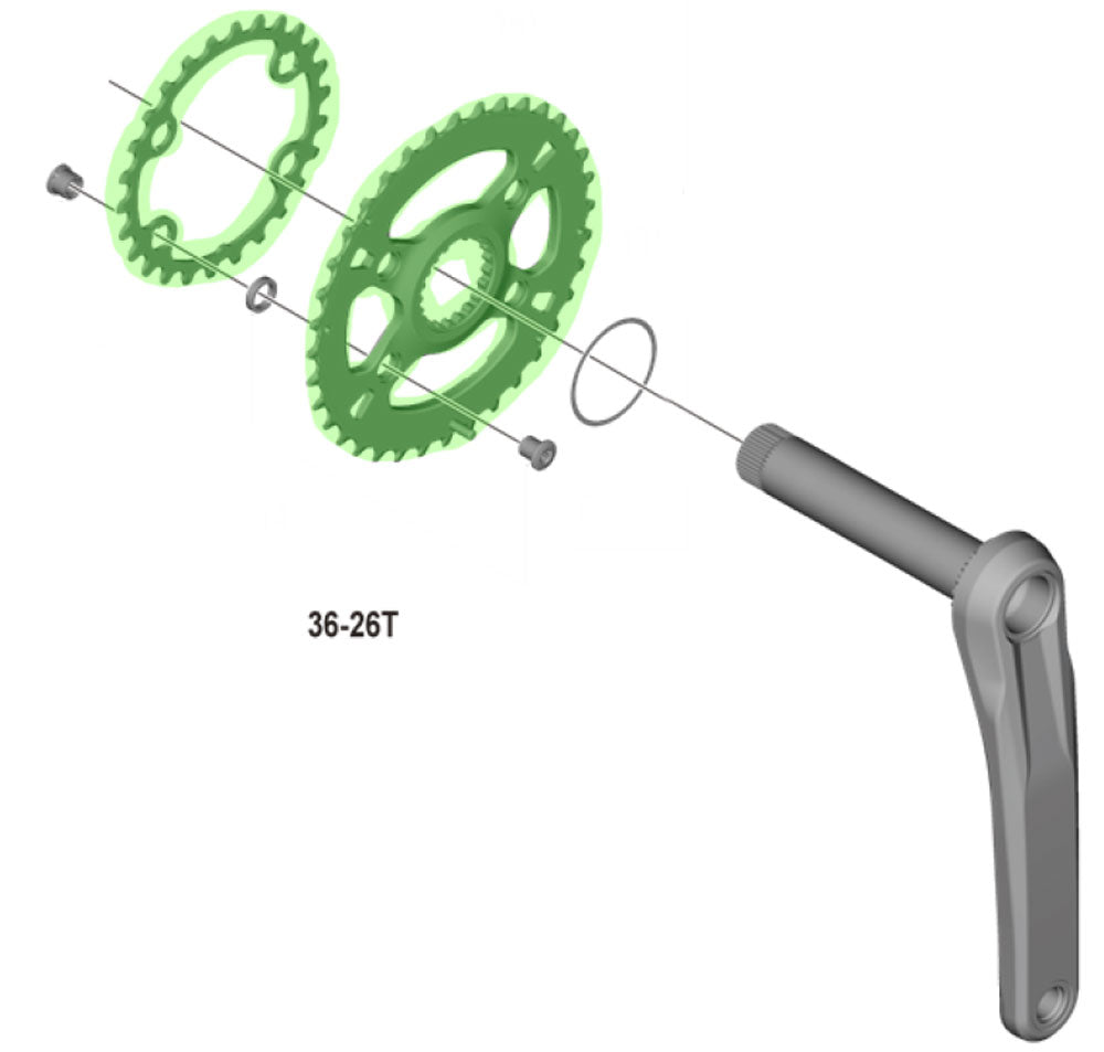 SHIMANO DEORE XT Aynakol dişlisi FC-M8100-2/FC-M8120-B2 için 36T Y0J898010 - Görsel 4