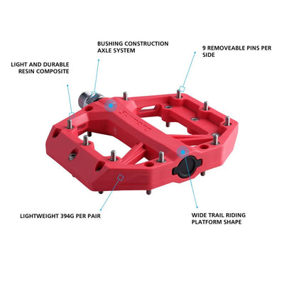 Shimano PD-GR400 Platform Pedal Kırmızı BMX/DH EPDGR400R - Görsel 4