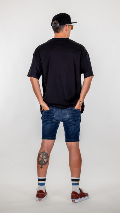 Siyah Pyke Oversize Tişört - Görsel 8