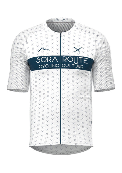 Maillot de cyclisme classique Slim Route Sora Bleu/Blanc