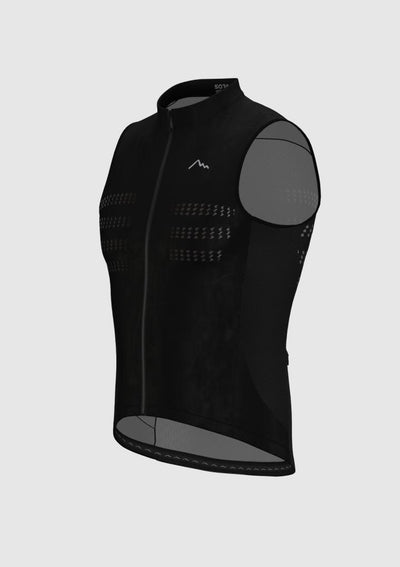 Gilet de cyclisme ultraléger noir Sora