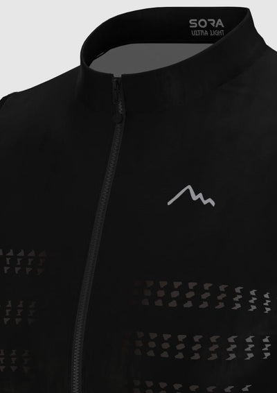 Gilet de cyclisme ultraléger noir Sora