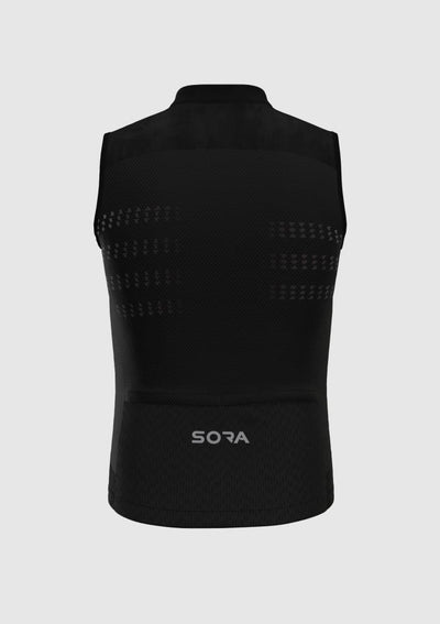Gilet de cyclisme ultraléger noir Sora