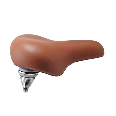 UGR KNUS Brown Spring Bicycle Saddle KS-9029 22x26cm SLE-388