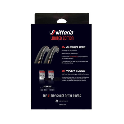 Vittoria Rubino Pro 700x28C 1 Çift Katlanır Yol Bisikleti İç Dış Lastik Seti