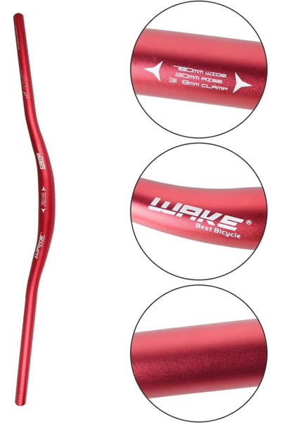 Wake Guidon en aluminium 780mm Riser 31.8mm Rouge