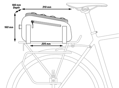 Sacoche de porte-bagages arrière Zefal Z Traveler 40